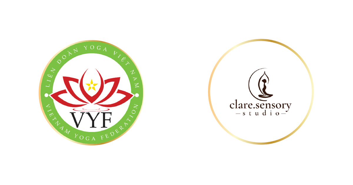 Logo Liên đoàn Yoga Việt Nam và Clare Sensory Studio
